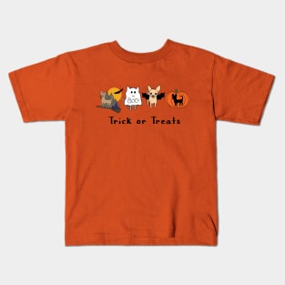 Orange Halloween Chis - Smooth Coat Chihuahuas - Halloween Chihuahua Tee Kids T-Shirt